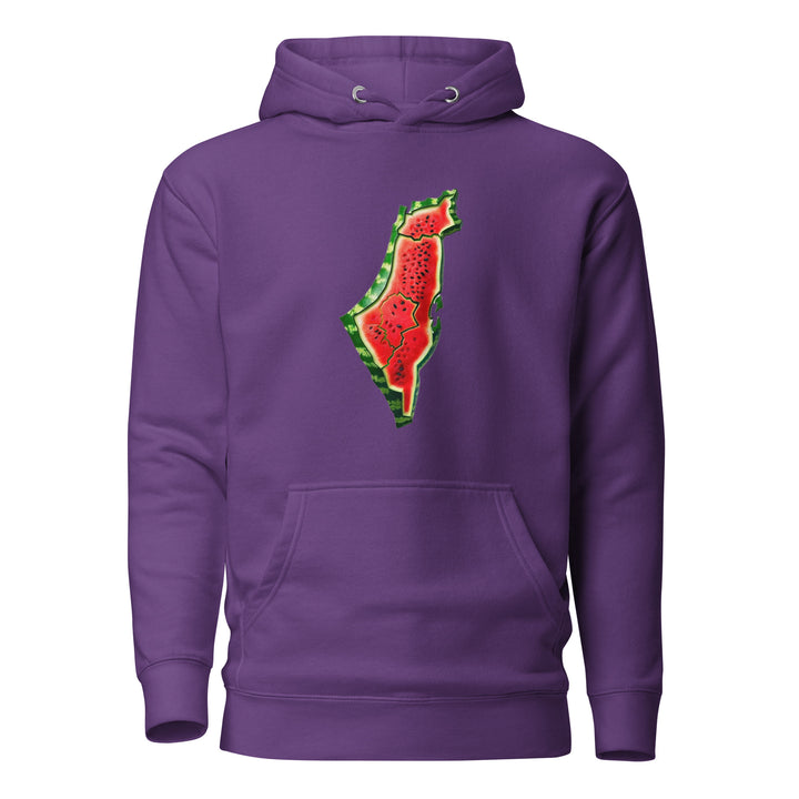 Men Hoodie - Palestine Watermelon, Purple