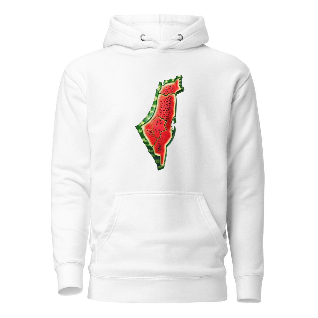 Men Hoodie - Palestine Watermelon, White