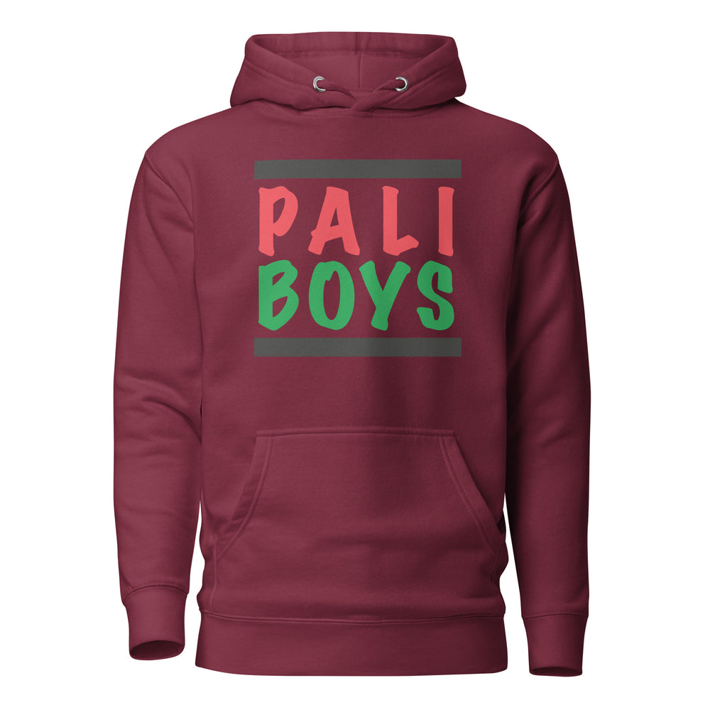 Men Hoodie - Palestinian Boys, Maroon