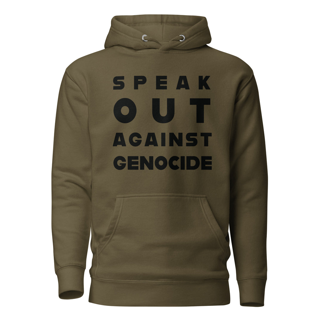 Men Hoodie - Speak out against genocide, Military Green