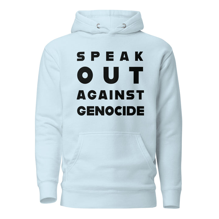 Men Hoodie - Speak out against genocide, Sky Blue