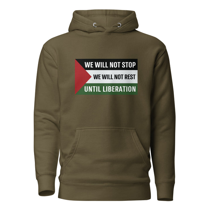 Men Hoodie - We Will Not Stop, Cotton Heritage M2580 I Unisex Premium Pullover Hoodie Military Green