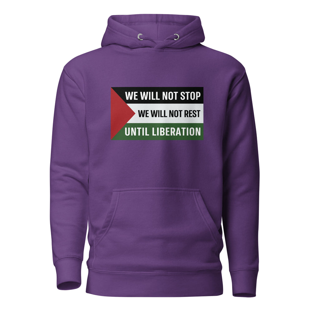 Men Hoodie - We Will Not Stop, Cotton Heritage M2580 I Unisex Premium Pullover Hoodie Purple