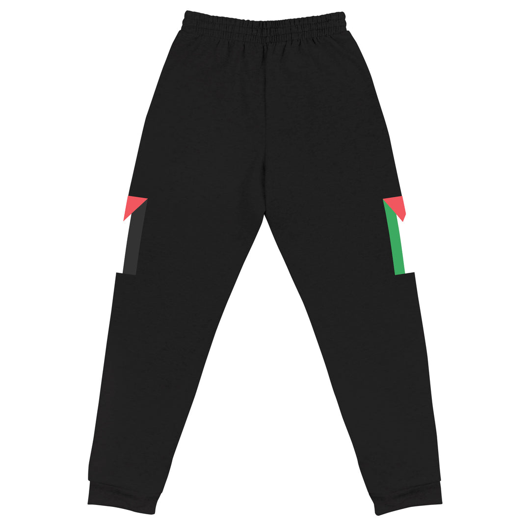 Men Joggers - Palestine Flag, Black