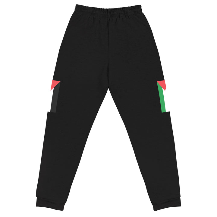 Men Joggers - Palestine Flag, Black