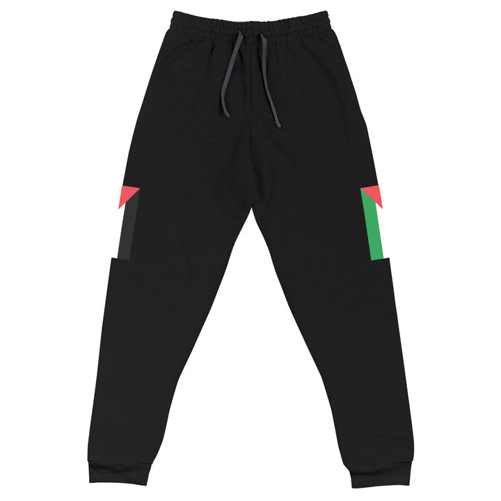 Men Joggers - Palestine Flag, Black