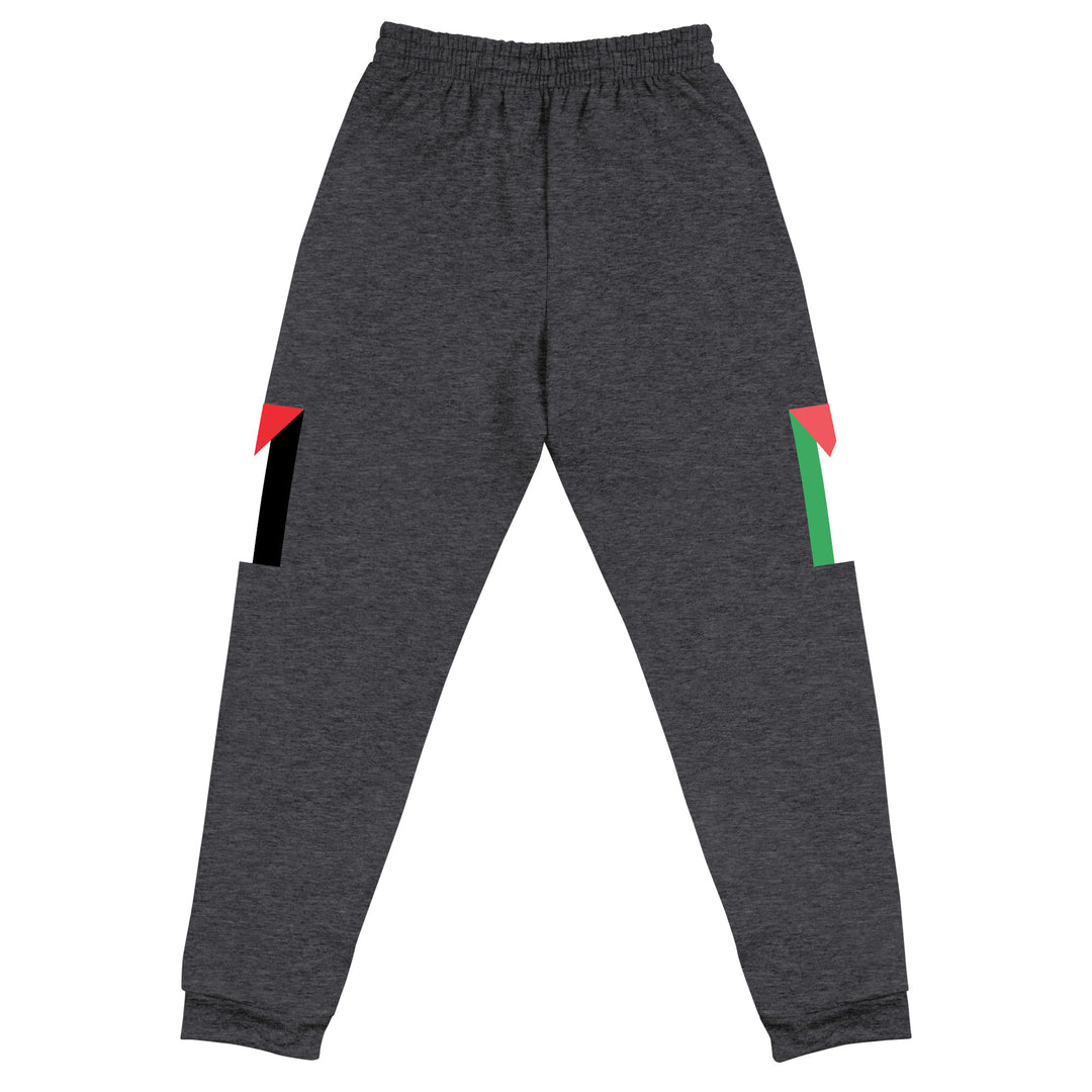 Men Joggers - Palestine Flag, Black Heather