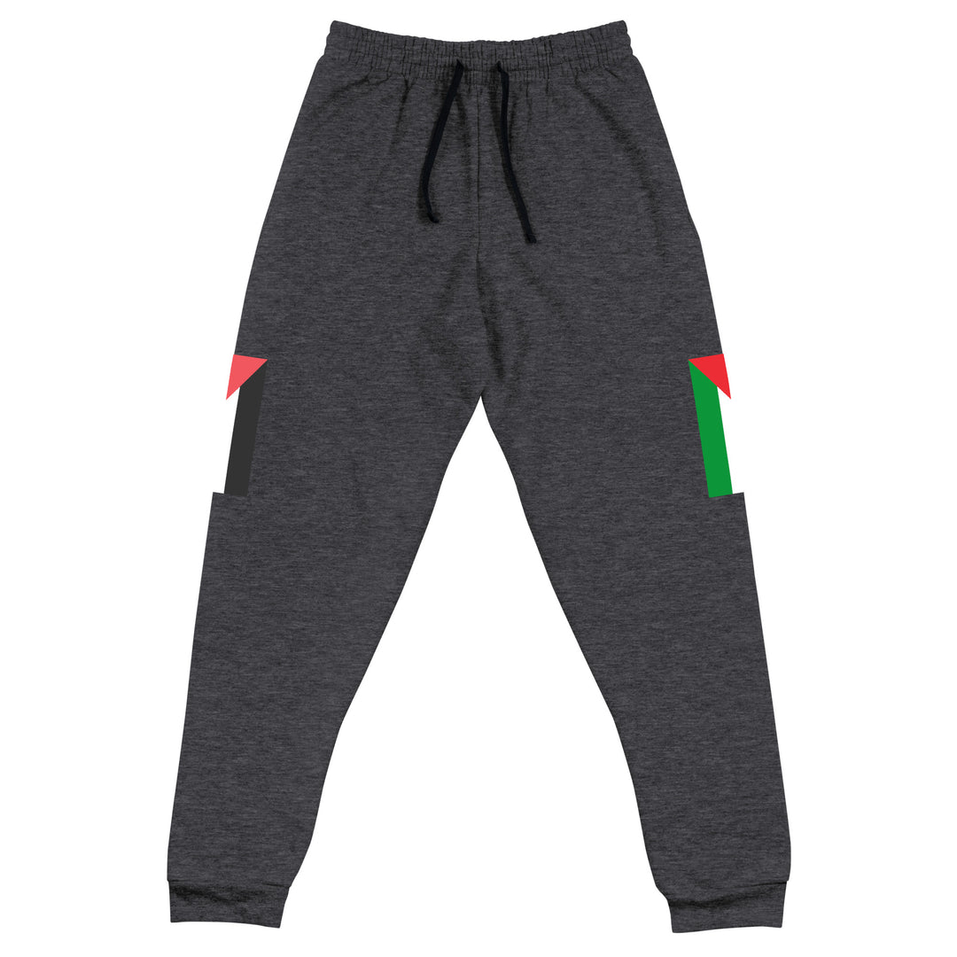 Men Joggers - Palestine Flag, Black Heather