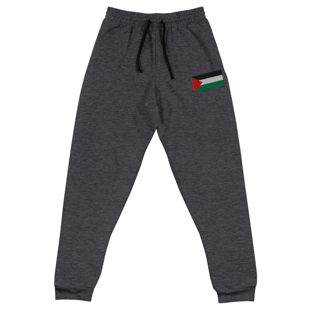 Men Joggers - Palestine Flag, Black Heather