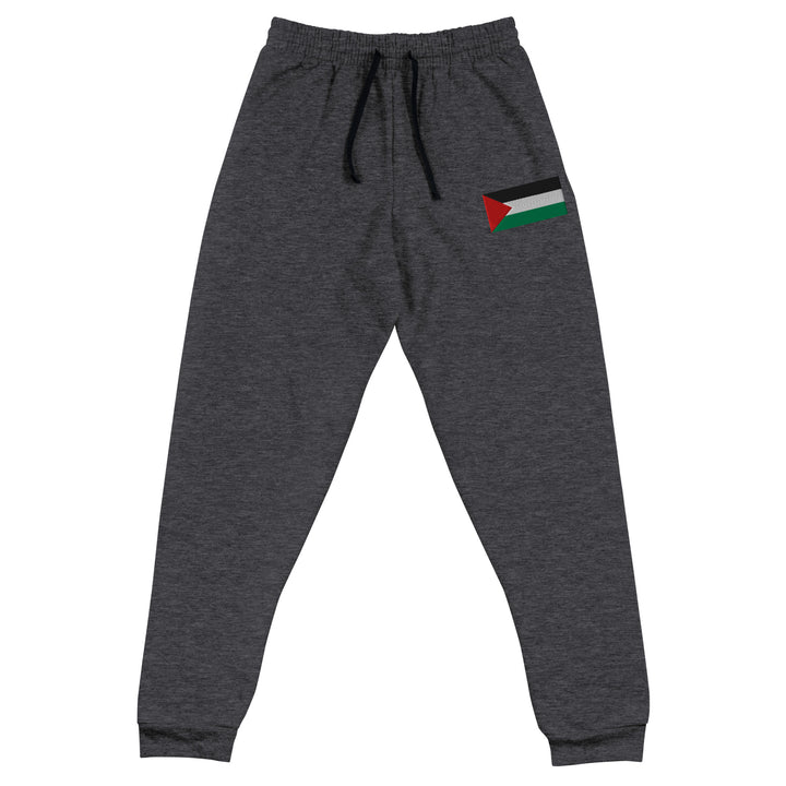 Men Joggers - Palestine Flag, Black Heather