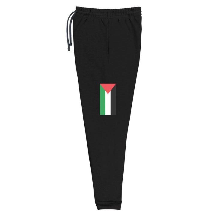 Men Joggers - Palestine Flag, Black Left Leg