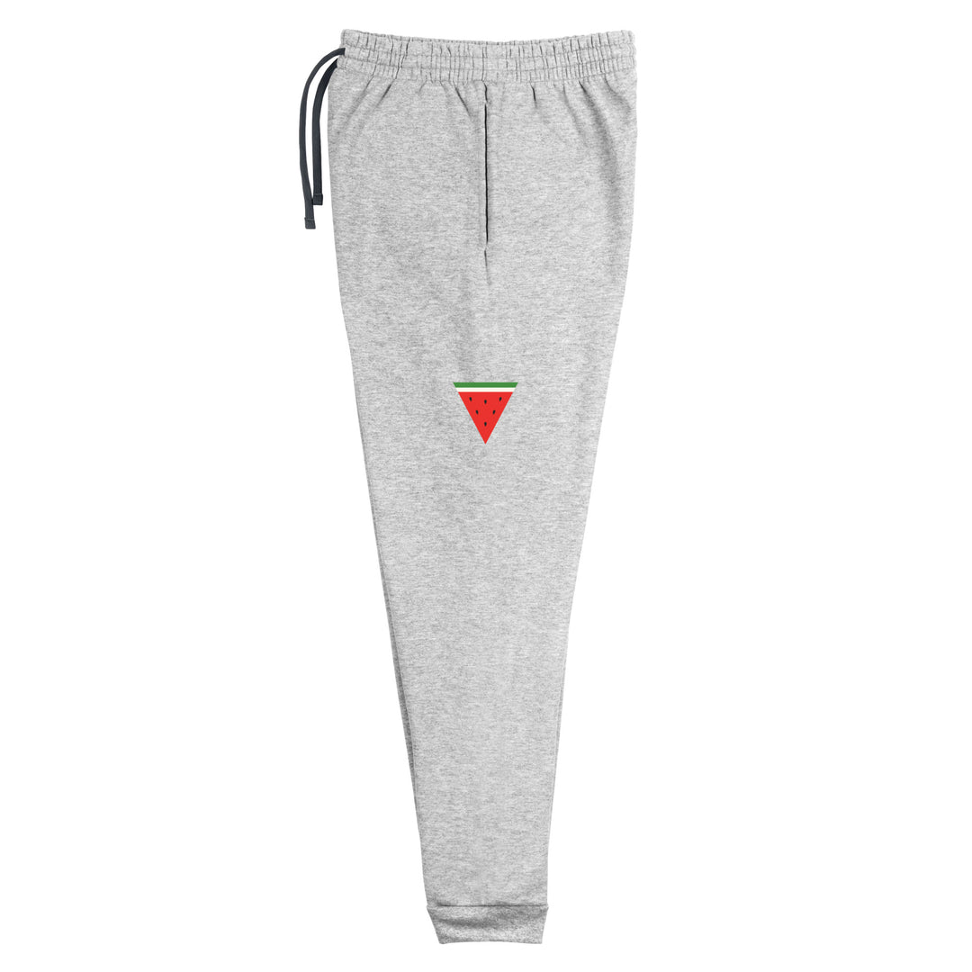 Men Joggers - Triangle Watermelon, Heather Left Leg