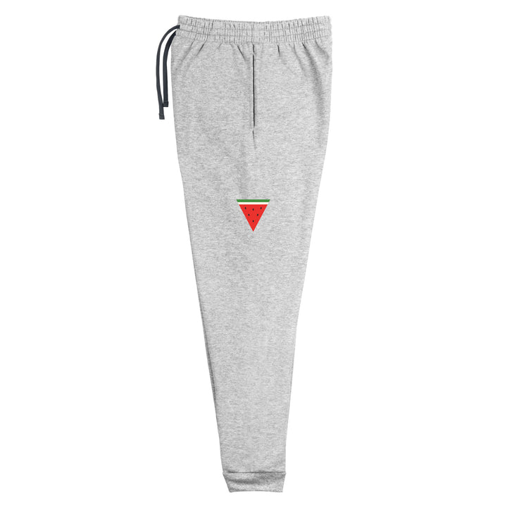 Men Joggers - Triangle Watermelon, Heather Left Leg