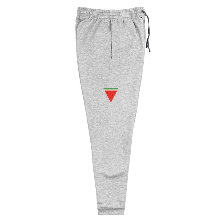 Men Joggers - Triangle Watermelon, Heather Right Leg