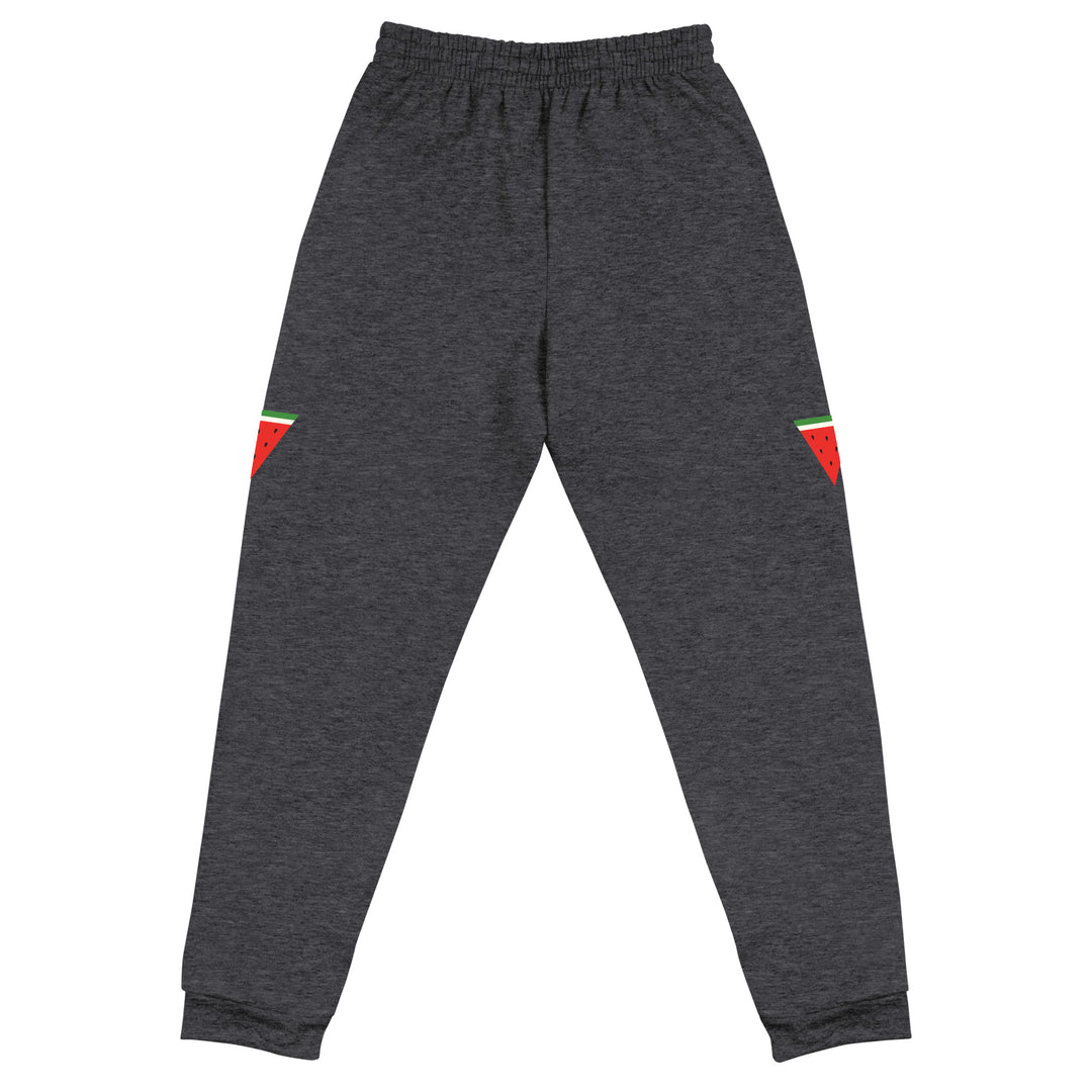 Men Joggers - Triangle Watermelon, Black Heather