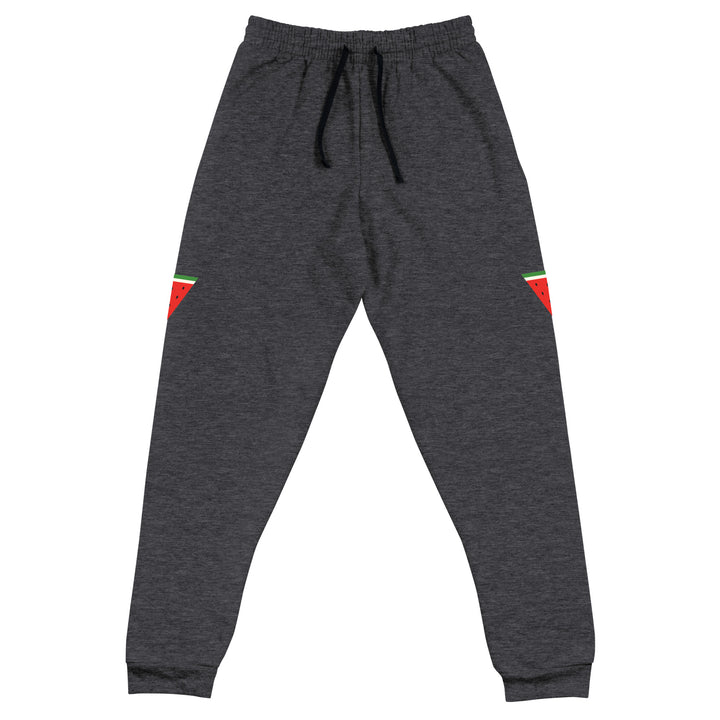 Men Joggers - Triangle Watermelon, Black Heather