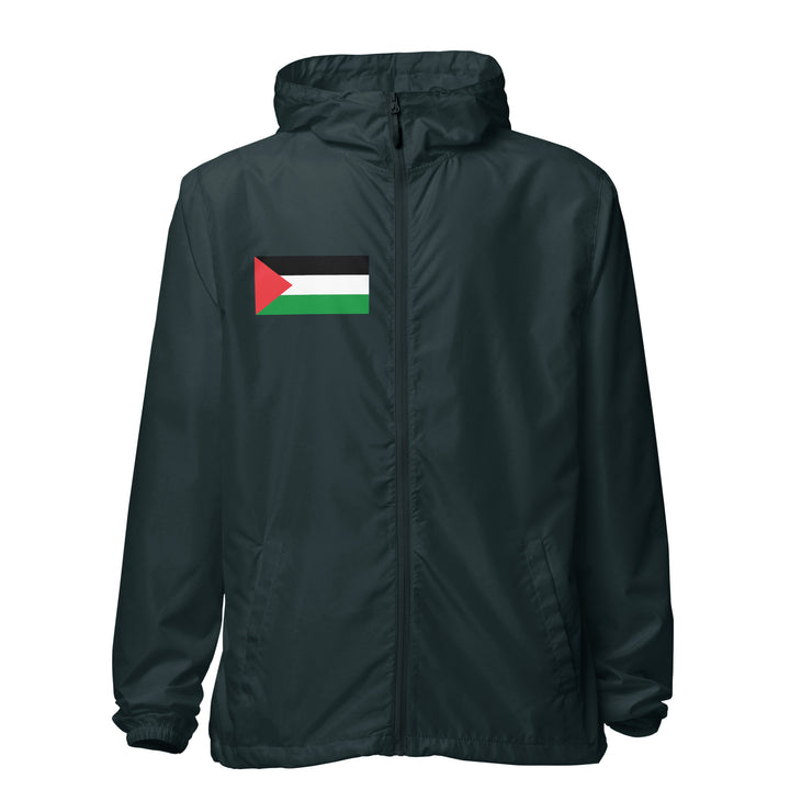 Men lightweight zip up windbreaker - Palestine Flag, Lightweight Zip Up Windbreaker Classic Navy