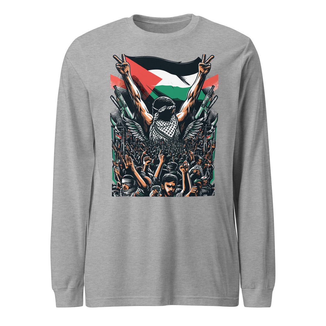 Men Long Sleeve Tee - Art by Moh, Heather