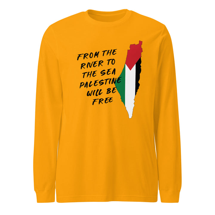 Men Long Sleeve Tee - From the River, Gold