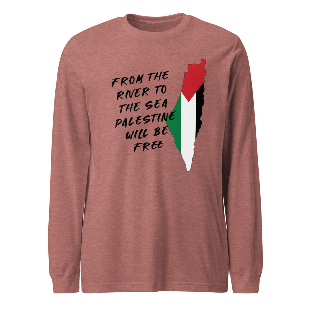 Men Long Sleeve Tee - From the River, Heather Mauve