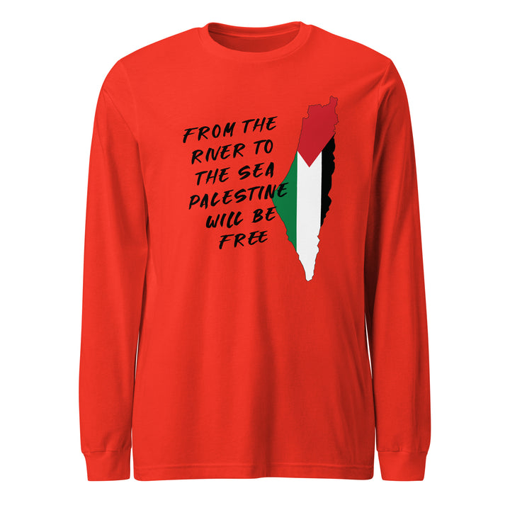 Men Long Sleeve Tee - From the River, Poppy