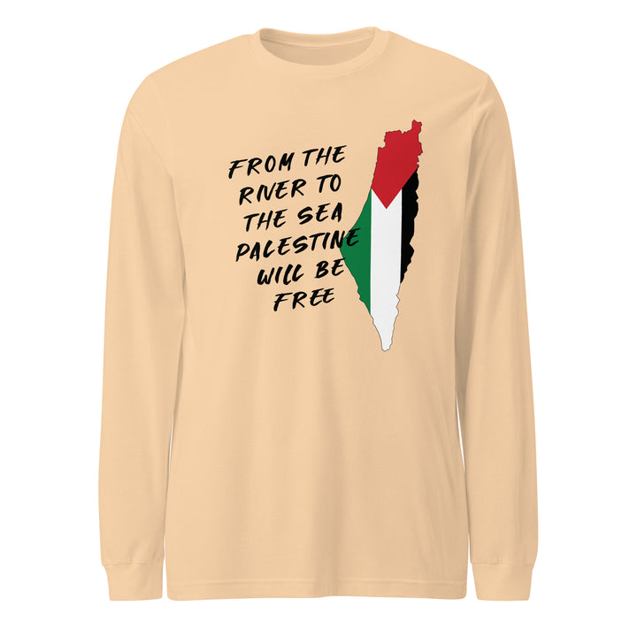 Men Long Sleeve Tee - From the River, Sand Dune