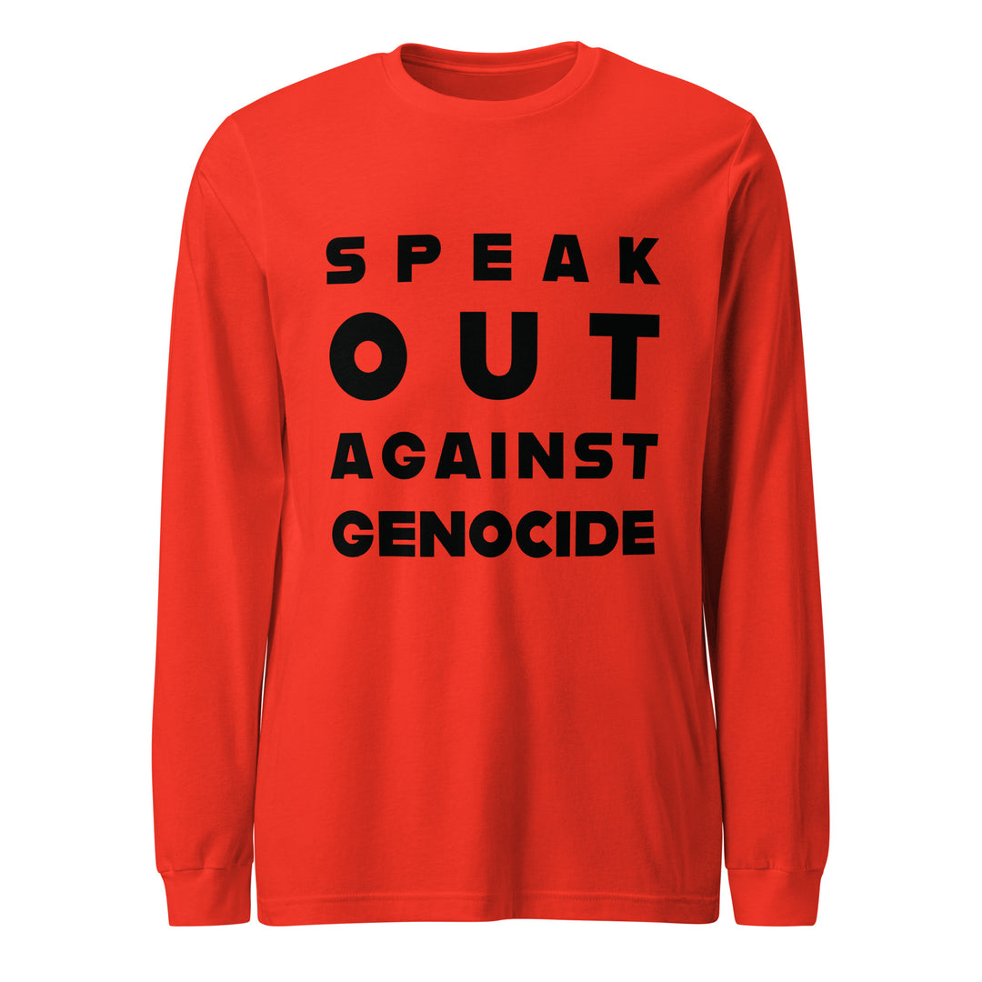 Men Long Sleeve Tee - Speak out against genocide, Poppy