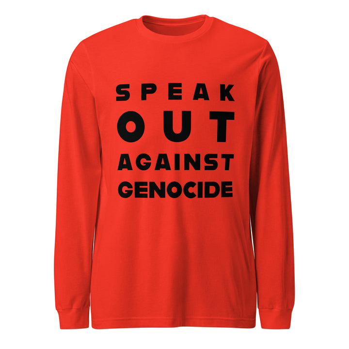 Men Long Sleeve Tee - Speak out against genocide, Poppy