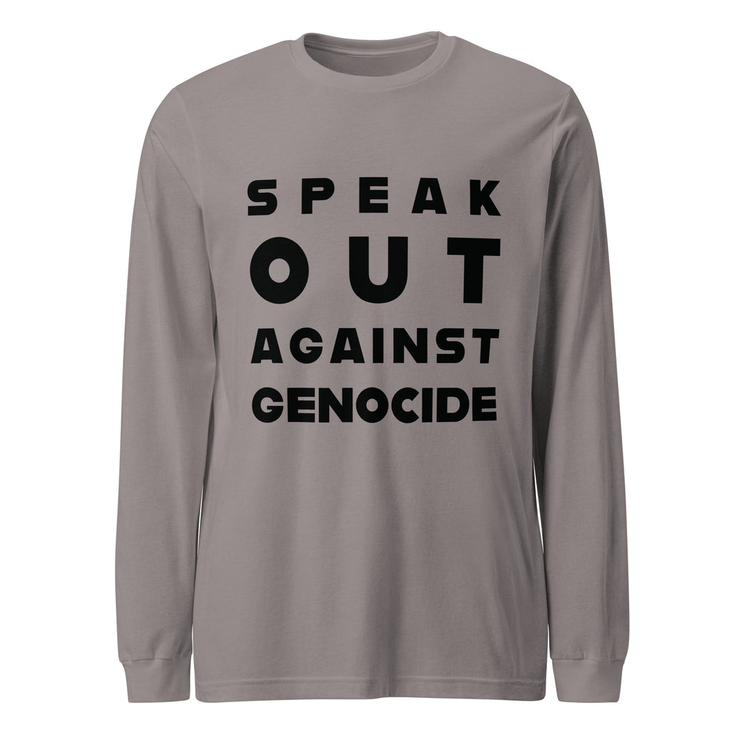 Men Long Sleeve Tee - Speak out against genocide, Storm