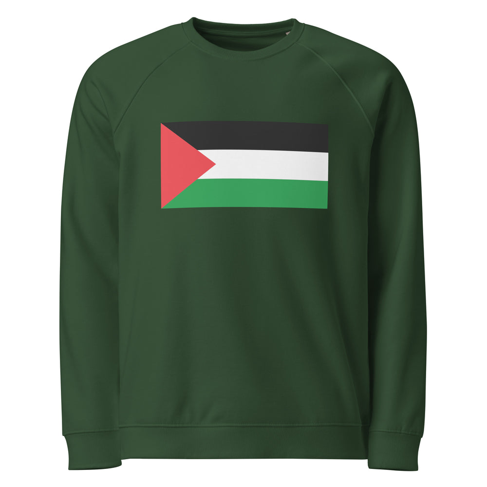 Men organic raglan sweatshirt - Palestine Flag, Green