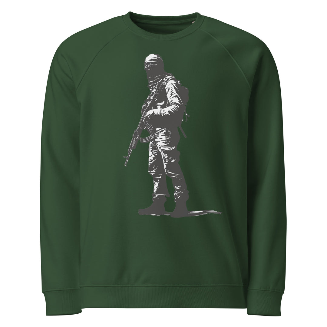 Men organic raglan sweatshirt - The Fighter, Green
