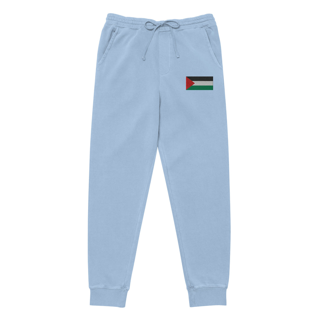 Men pigment-dyed sweatpants - Palestine Flag, Pigment Dyed Sweatpants Pigment Light Blue