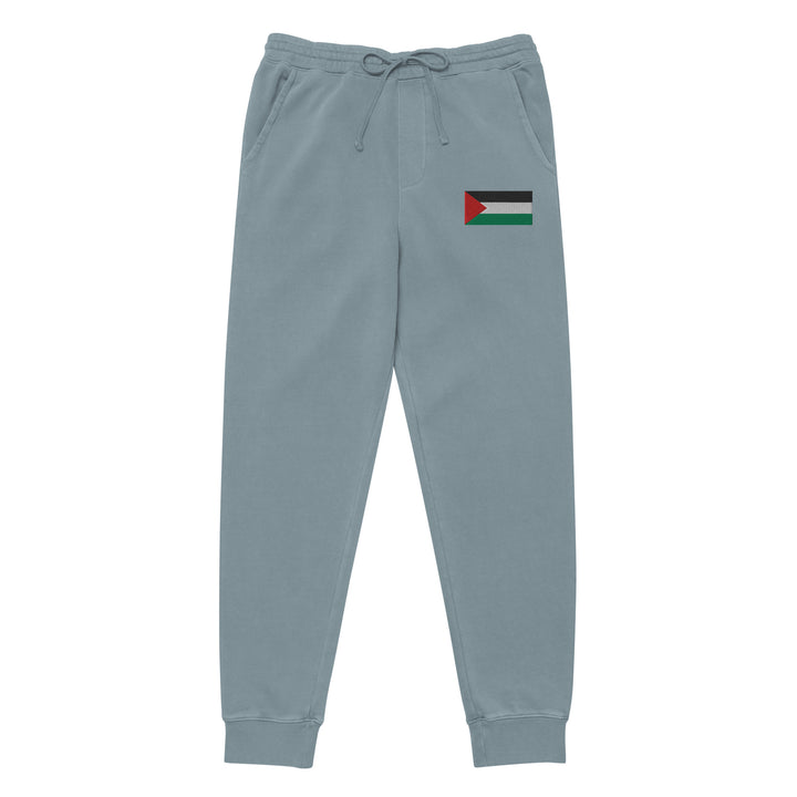 Men pigment-dyed sweatpants - Palestine Flag, Pigment Dyed Sweatpants Pigment Slate Blue