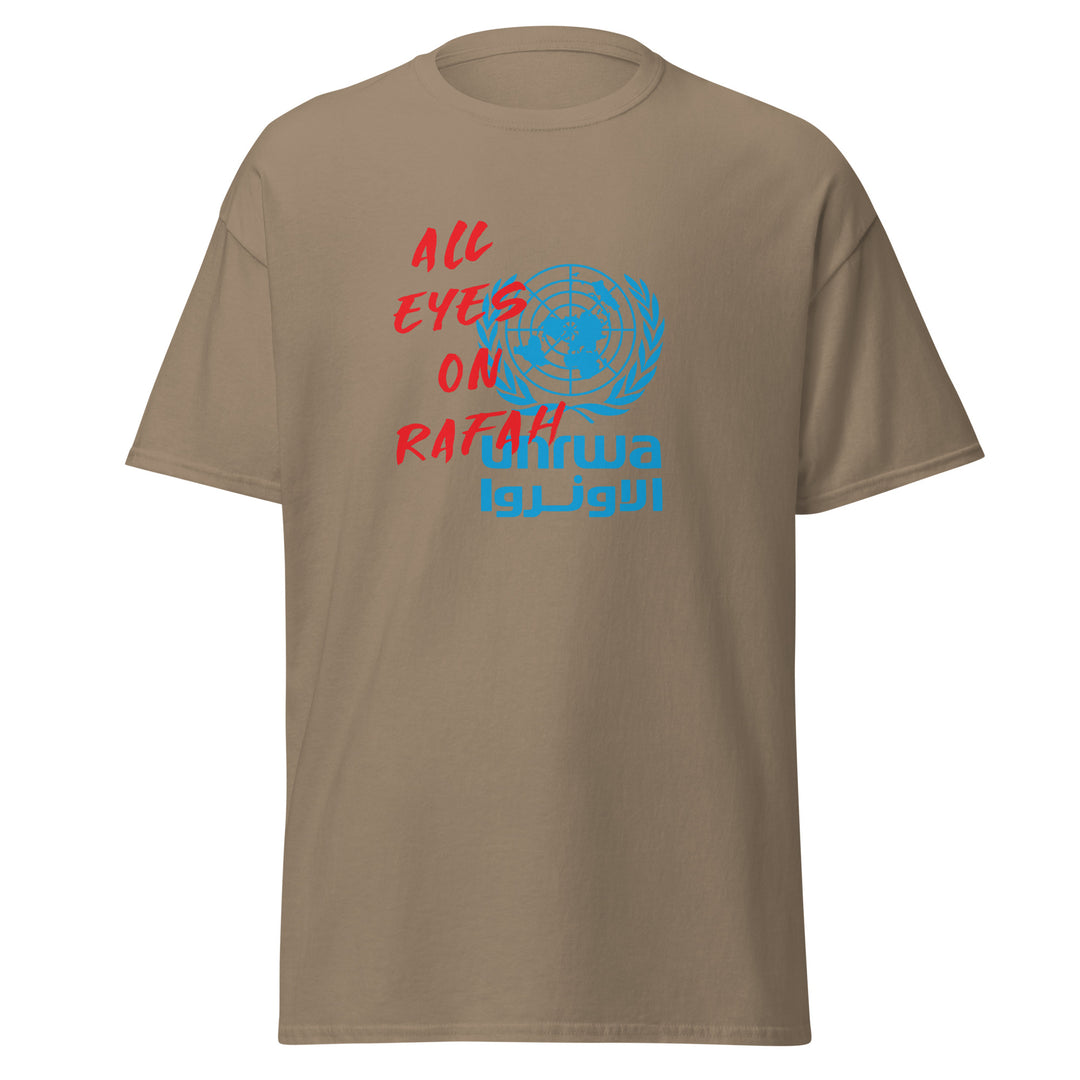 Men’s Classic Tee - All Eyes on Rafah, Brown Savana