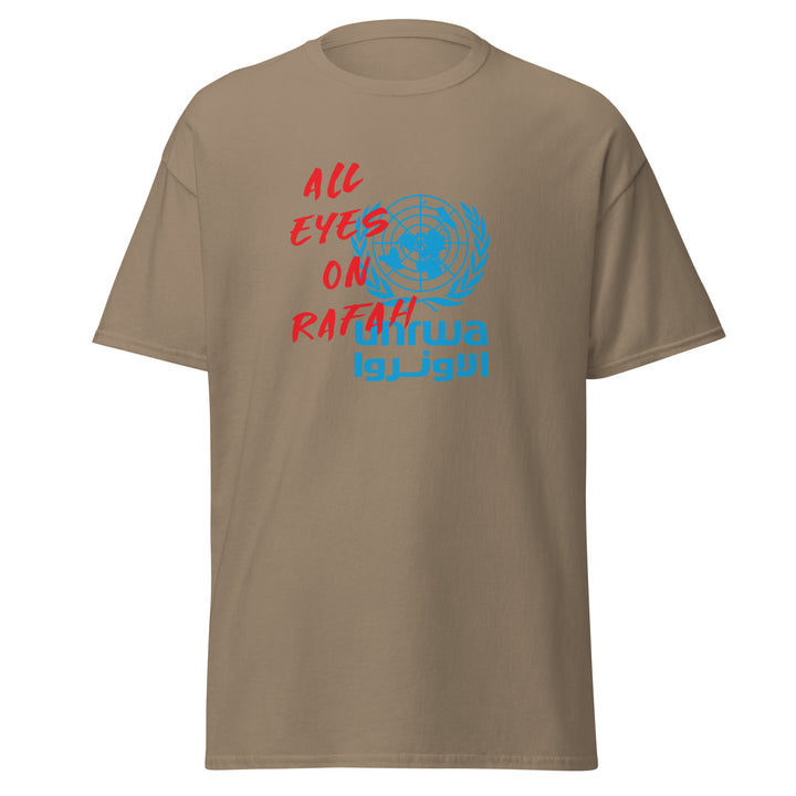 Men’s Classic Tee - All Eyes on Rafah, Brown Savana