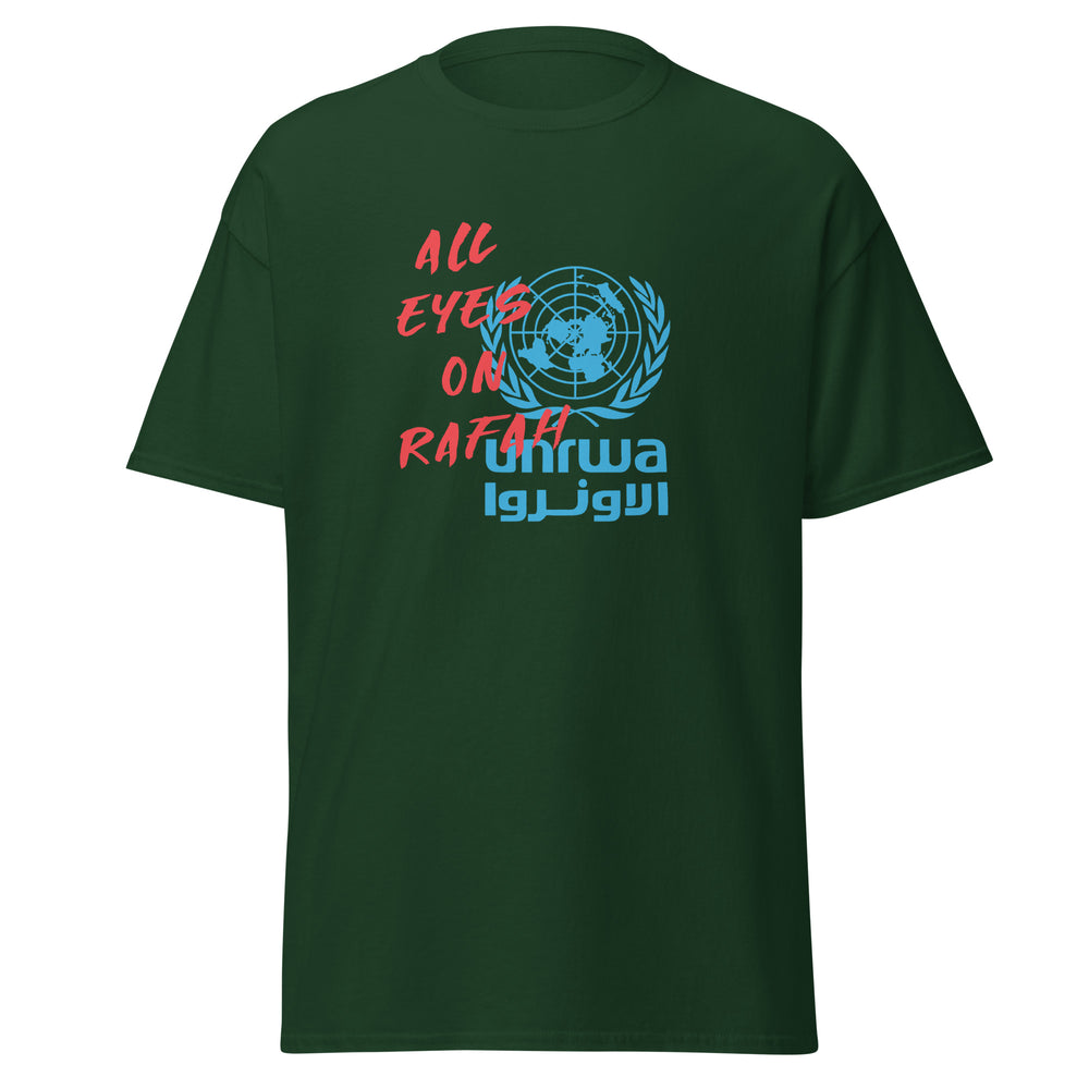 Men’s Classic Tee - All Eyes on Rafah, Forest Green