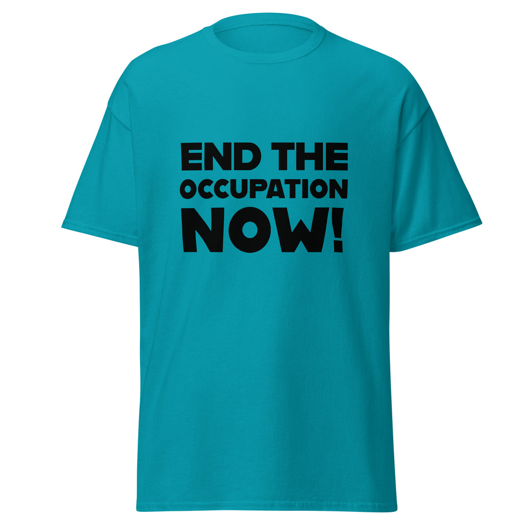 Men’s Classic Tee - End the Occupation Now!, Tropical Blue