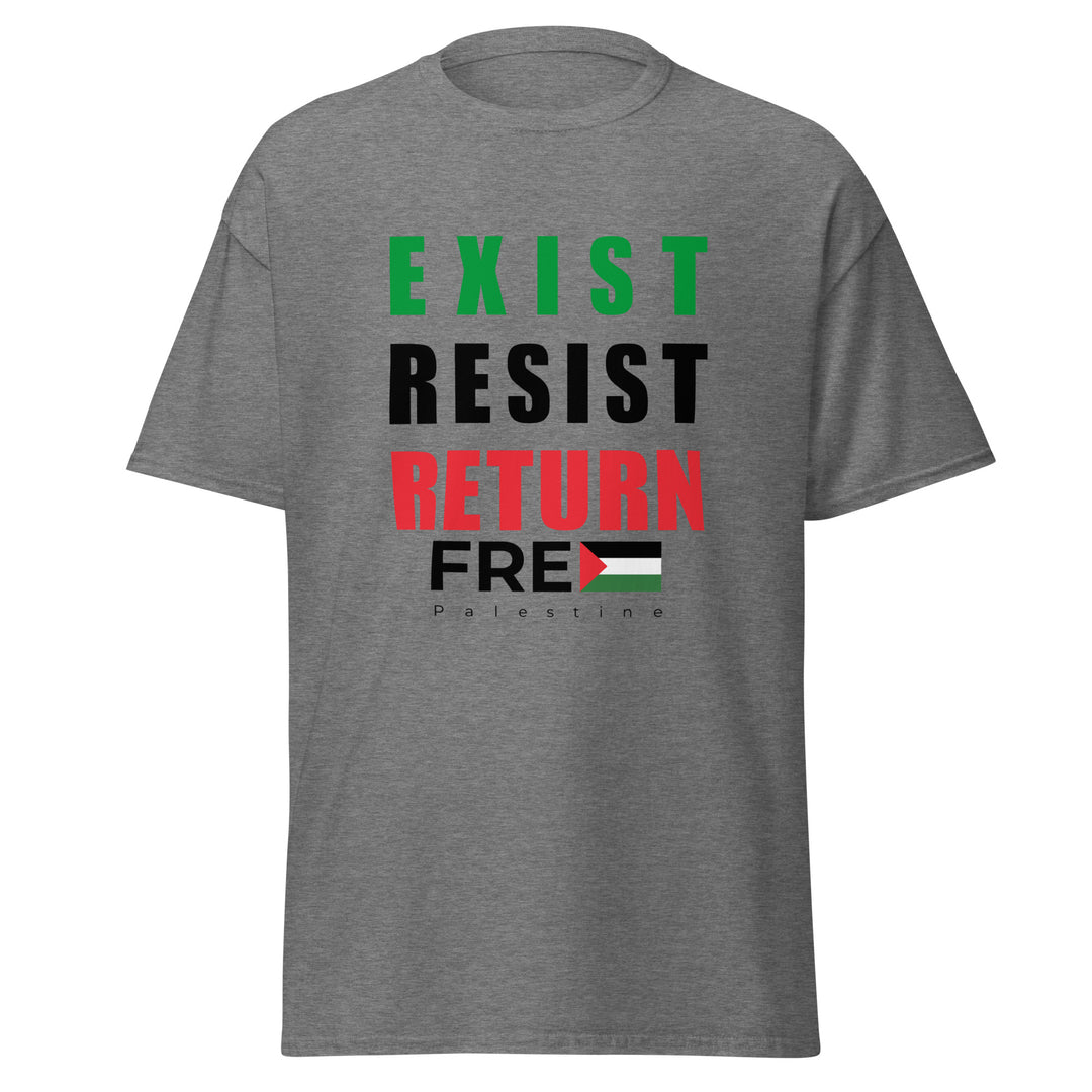 Men’s Classic Tee - Exist. Resist. Return., Graphite Heather