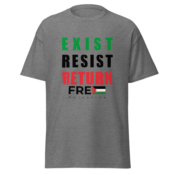 Men’s Classic Tee - Exist. Resist. Return., Graphite Heather