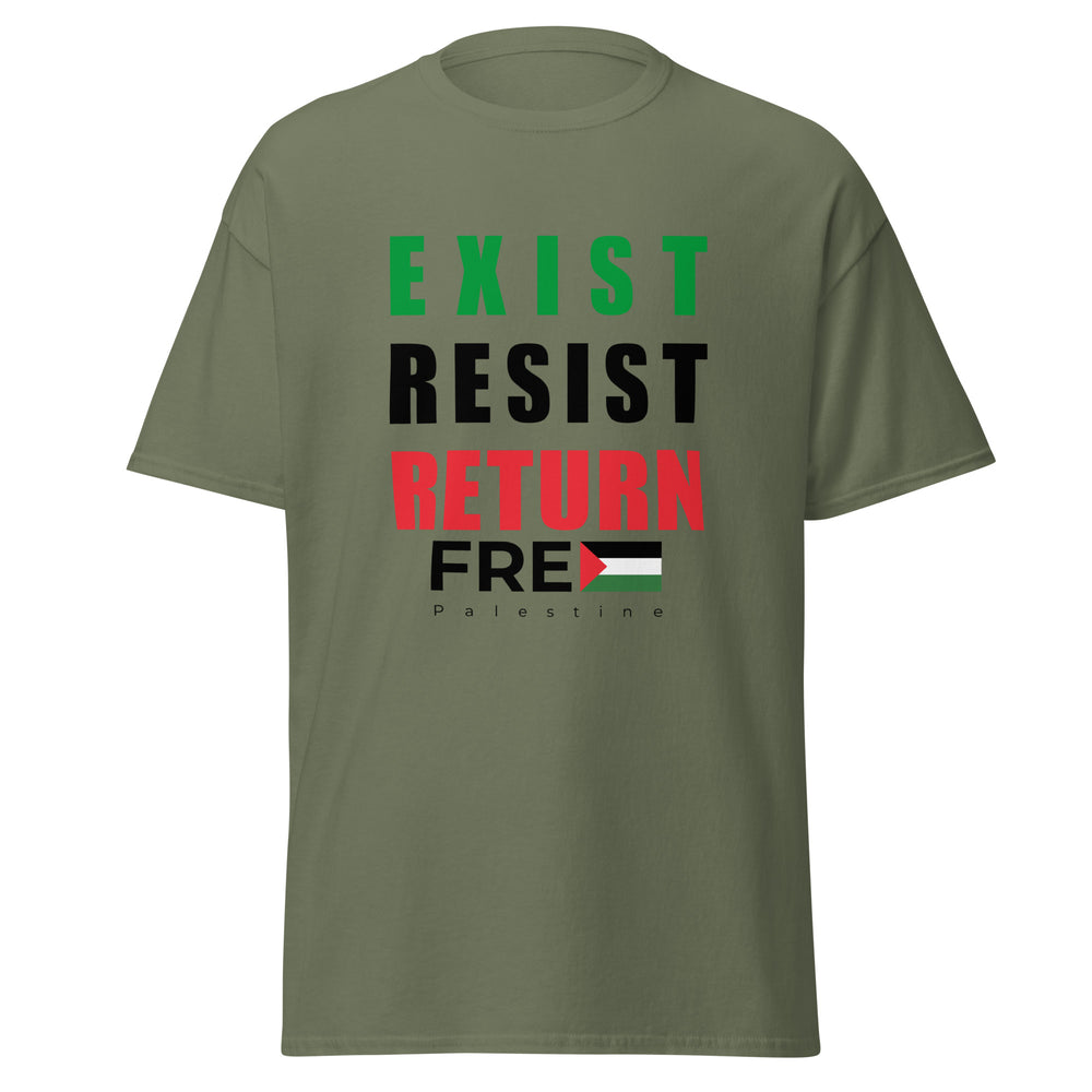 Men’s Classic Tee - Exist. Resist. Return., Military Green