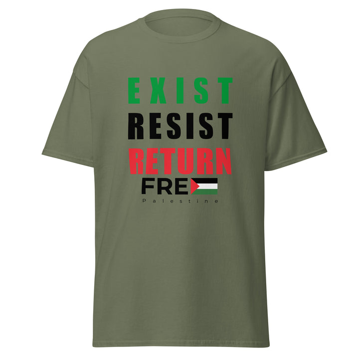 Men’s Classic Tee - Exist. Resist. Return., Military Green