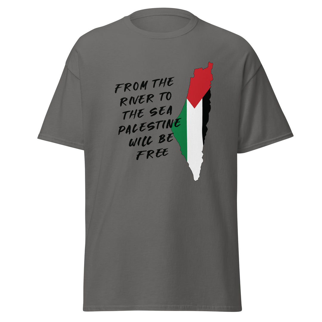 Men’s Classic Tee - From the River to the Sea, Charcoal