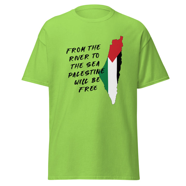 Men’s Classic Tee - From the River to the Sea, Lime