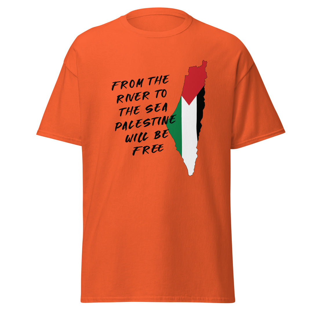 Men’s Classic Tee - From the River to the Sea, Orange