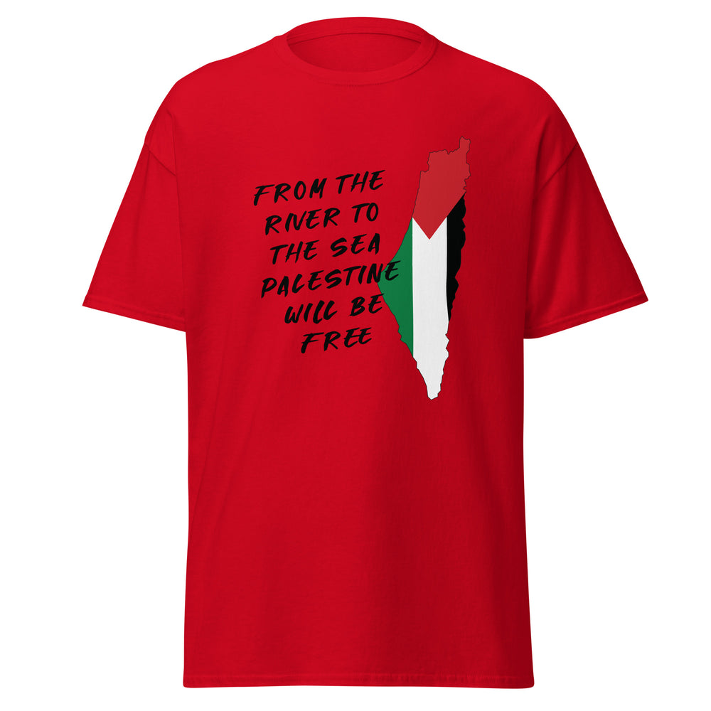 Men’s Classic Tee - From the River to the Sea, Red