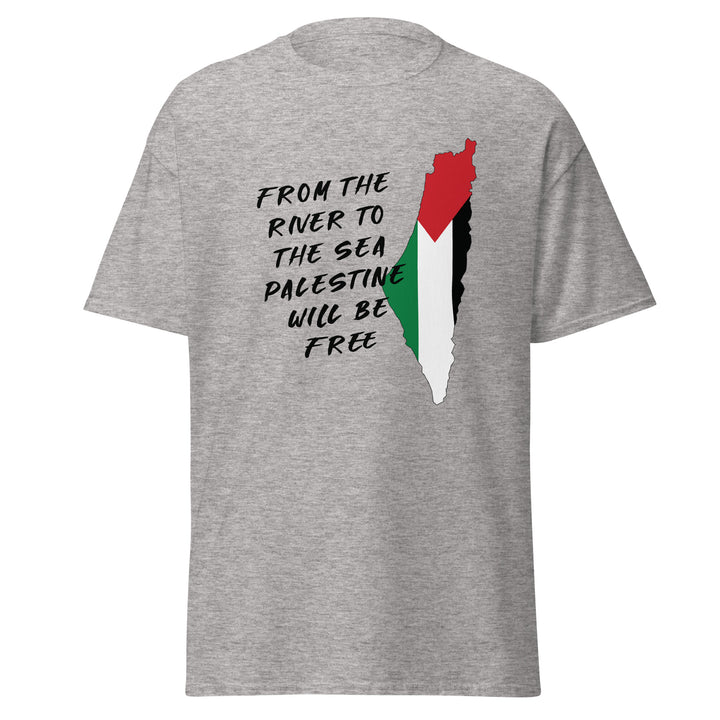 Men’s Classic Tee - From the River to the Sea, Sport Grey