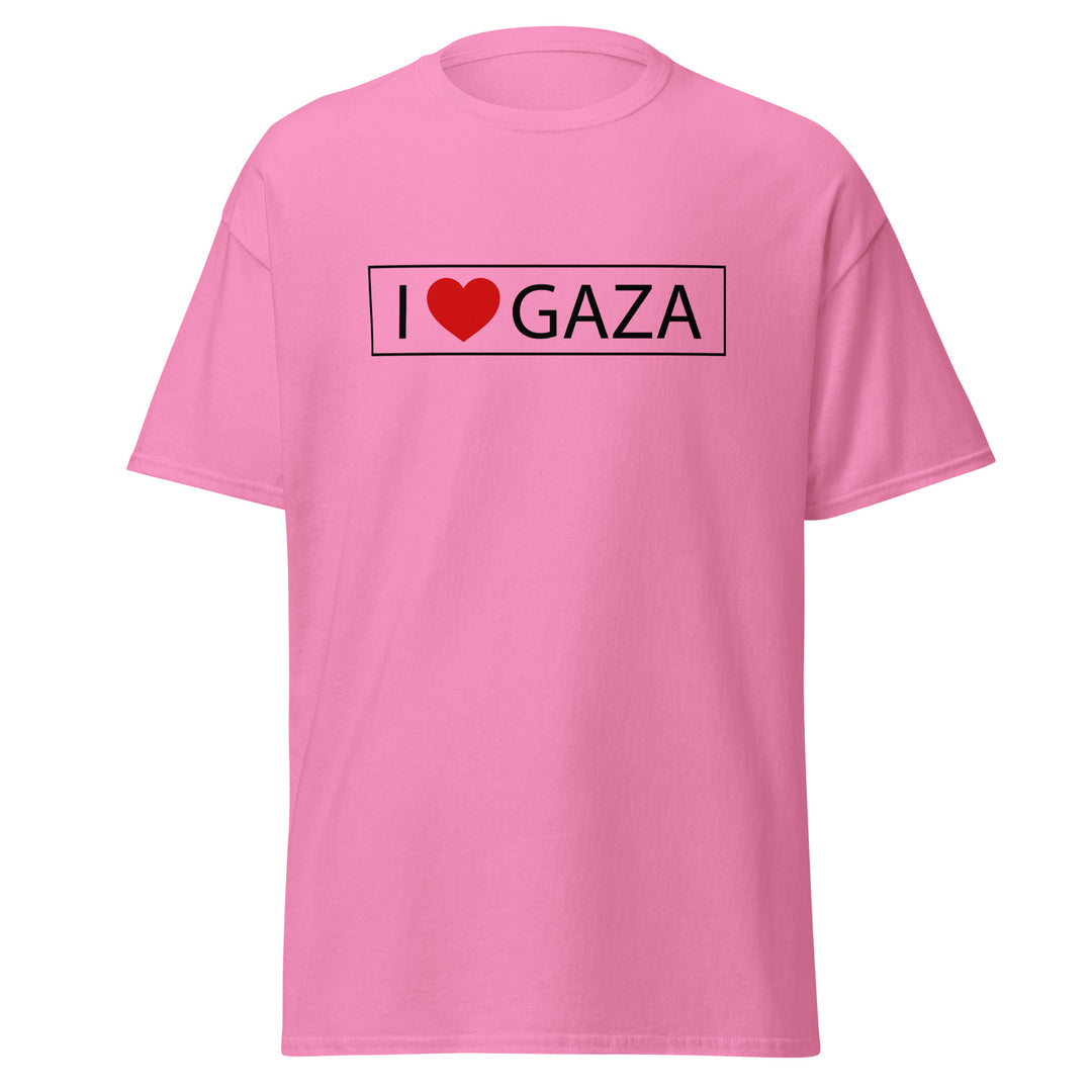 Men’s Classic Tee - I Love Gaza, Azalea