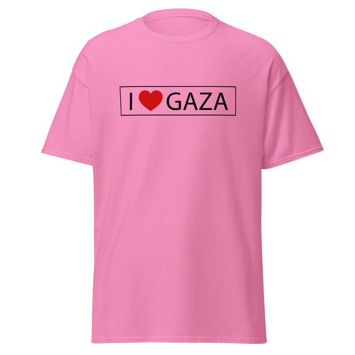 Men’s Classic Tee - I Love Gaza, Azalea