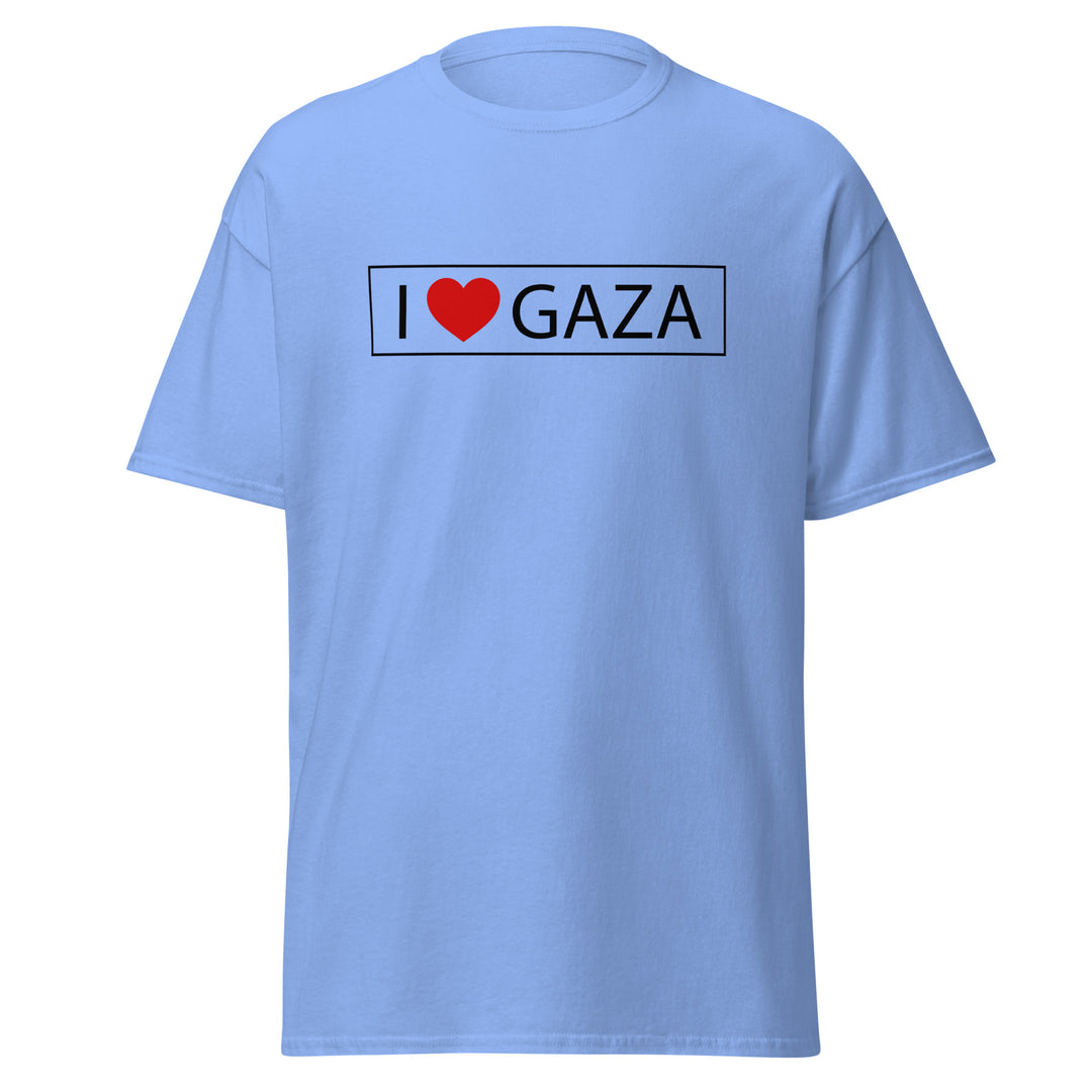 Men’s Classic Tee - I Love Gaza, Carolina Blue