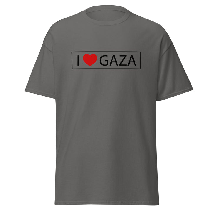 Men’s Classic Tee - I Love Gaza, Charcoal